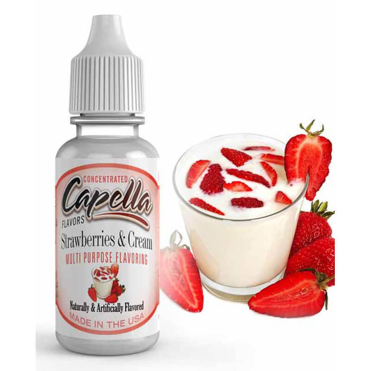 Capella Flavors, Strawberries and Cream Aroma, 13ml