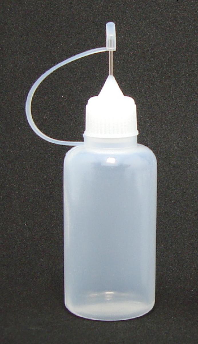 30ml Leerflasche (PE) mit Metall-Spitze / Nadelflasche