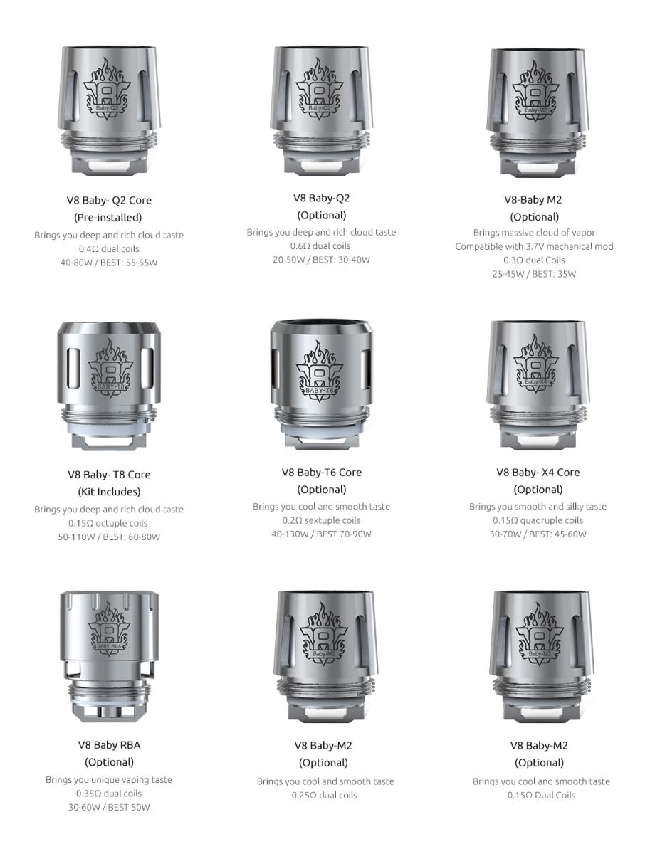 SMOK Core/Coil zu TFV8 Baby, Big Baby/Brit Beast