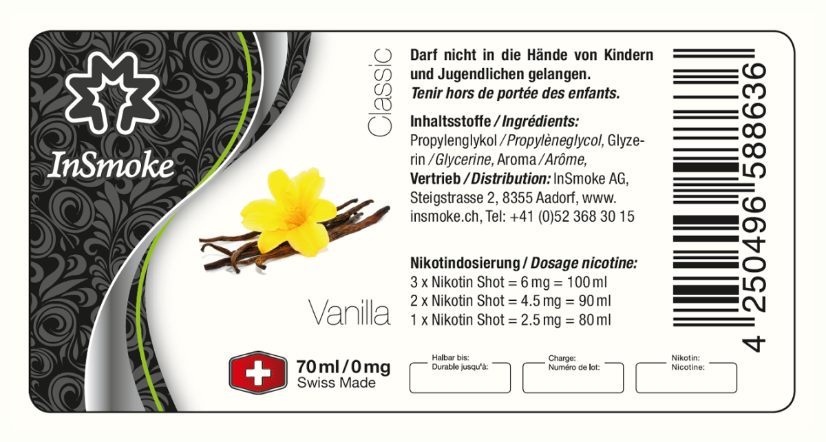 InSmoke, Vanille, 70ml