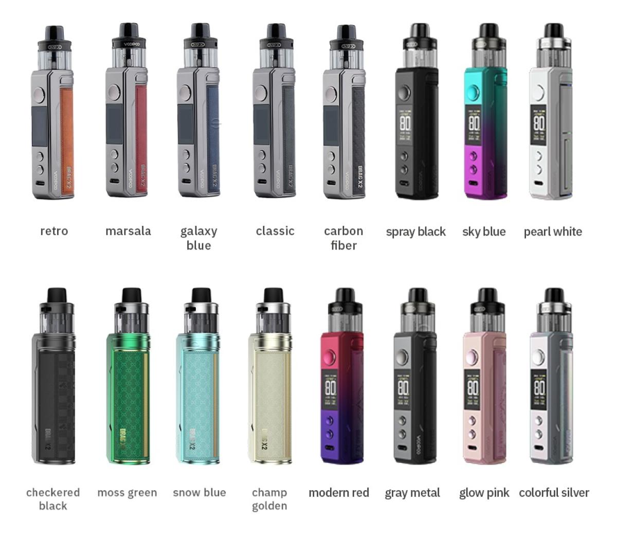 Voopoo DRAG X2 Podsystem 18650 Kit, 80W, 5ml