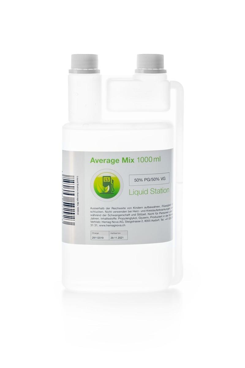 Liquid Station Average Mix 1000 ml Base, 50% VG, 50% PG, 0mg