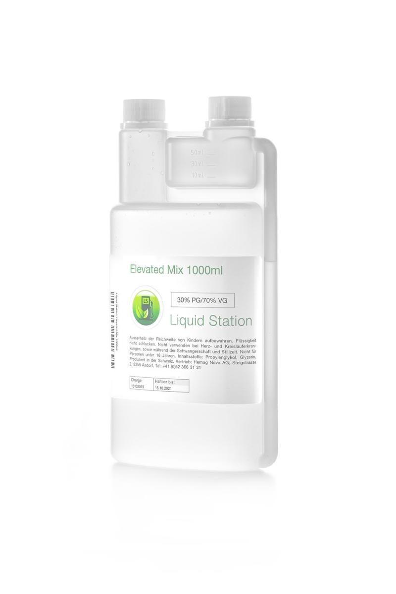 Liquid Station Elevated Mix 1000 ml Base, 70% VG, 30% PG, 0mg