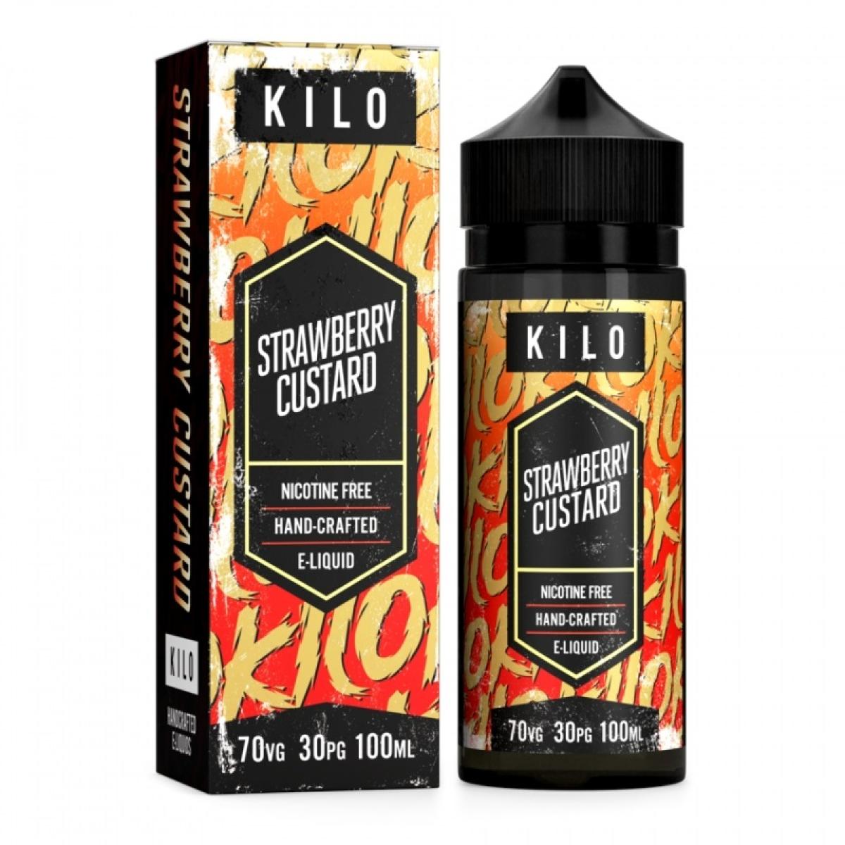 KILO E-Liquid, Strawberry Custard, 100 ml, Shorfill