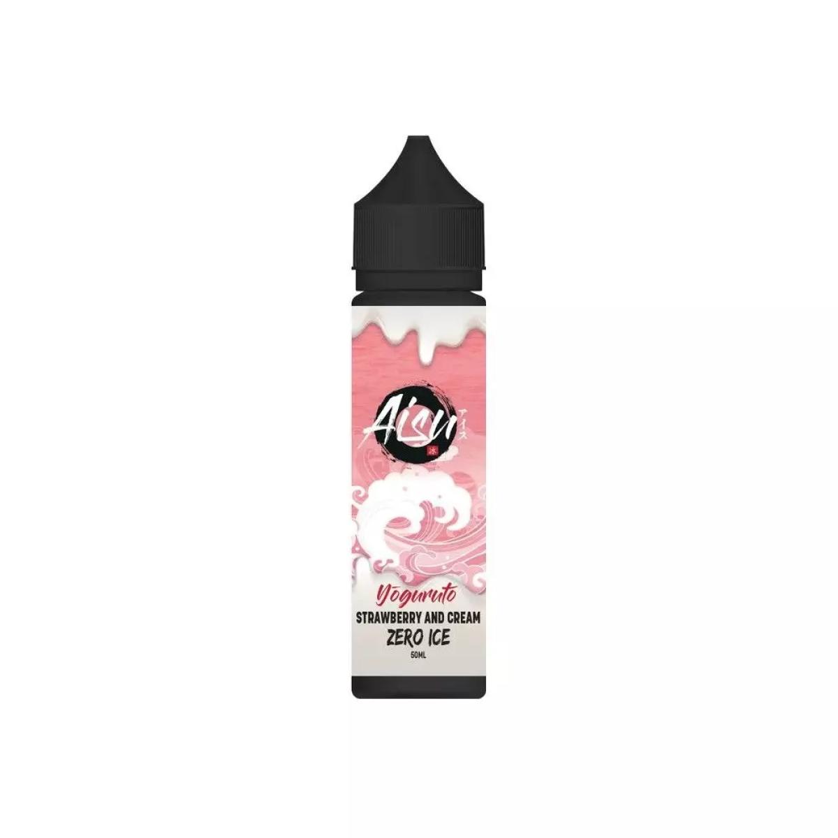 Aisu, Strawberry & Cream Milk, Yoguruto ZERO ICE, 50 ml, Shortfill