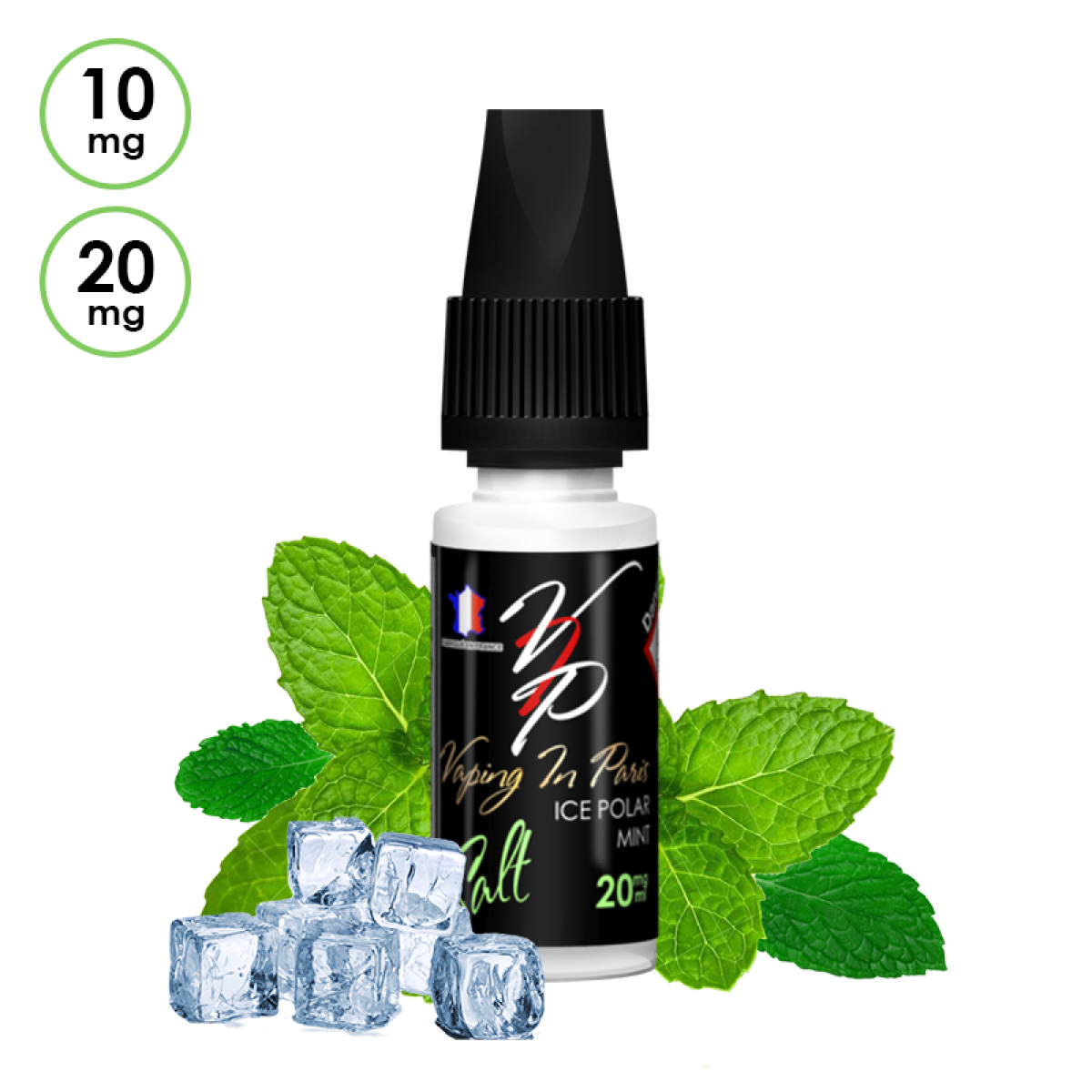 Vaping in Paris Polar Ice Mint, Nic Salt, 10 ml